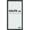 yd. Your Decoration - Cornice 40x70 cm - Nero Opaco - Decorativa Parete in Legno con Vetro in acryl - Antiriflesso - 40x70 Cornice - Bologna