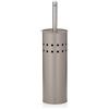 kela Set WC Leo - Marrone Scopino WC con supporto, elegante accessorio da bagno in acciaio inox e plastica