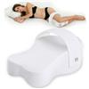 FeinKulturia Cuscino Gambe per Dormire sul Fianco, Cuscino Ginocchia Memory Foam ad Alta Densità, Supporto Ergonomico per Fianchi, Schiena e Gambe, Ideale per Gravidanza, Sfoderabile e Lavabile, Bianco