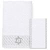 GBiancheria Set Asciugamani con Iniziale 2 Pezzi Cotone 400 g/m², Iniziale R