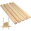 PetGlimmer 10Pcs Spessori per Mattarello in Legno,Bastoni di Guida Cuscinetto Ceramica | Strumenti di Argilla 5 Misure, Bastoncini Guide per Mattarello Guide lo Spessore Dell'argilla Polimerica Ceramic