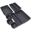 igadgitz Home U7125 Ordina Cassetti Plastica, Divisori per Cassetti, Drawer Organizer -Grigio