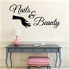 WYFCL Nail Salon Decalcomania Da Muro In Vinile Manicure In Vinile Salone Di Bellezza Decorazione Per Porte Interne Adesivo Da Parete Manicure Salon Murale 89X42Cm