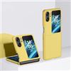 EASSGU Custodia in Silicone Adatta per OPPO Find N2 Flip (6.8 Inches), PC Cover per Telefono Resistente Alla Caduta e Ai Graffi - Giallo