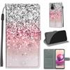 KENHONER Custodia per Xiaomi Redmi Note 10 4G, rosa | Portafoglio Pelle PU, Magnetica, Resistente Agli Urti, Scomparto Carte Credito, Pieghevole, Flip Libro, Motivo