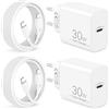 CREAPICO 30W Caricatore USB C per iPhone 17/Pro Max/17 Air, iPhone 16 16e 15 Pro Max Plus, iPad, USBC Caricabatterie Accessori Alimentatore Rapido PD Presa Carica Batteria Tipo C con 2M cavo