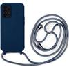 betterfon | Custodia per Samsung A23 opaca per smartphone con nastro, cordino con custodia da appendere, con cordino da appendere per Samsung Galaxy A23, blu