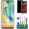 SRJTEK OLED per Huawei P30 Pro Display LCD di ricambio per VOG-L29 VOG-L09 VOG-AL00 VOG-TL00 Touch Screen Digitizer Assembly parti di ricambio di riparazione con telaio (supporto impronte digitali)
