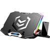 ICE COOREL Gaming Laptop Cooling Pad 15-17.3 pollici, ventola per laptop con 6 ventole di raffreddamento RGB, supporto di raffreddamento per laptop con 6 altezze regolabili, dispositivo di