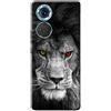 Mixroom - Cover Custodia Back case In TPU Silicone Morbido Per Huawei Honor 50 Fantasia Leone cromato N788