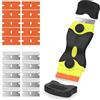 Flintronic 1pz Raschietto per Vetro, Con Lame(10 Metallo+10 Plastica)