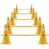 BUERPINKING Set per Agility per Cani, Set di Paletti per Agility per Cani Sportivi, Paletti per Ostacoli per Cani e Bambini, 10 Coni Altezza 23/32 cm, Accessori per Calcio da Allenamento per Esercizi