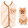 SMALLLEE_LUCKY_STORE Maglione in pile per cani di piccola taglia, gilet per animali domestici con toppa a forma di orso, abbigliamento morbido elastico per cuccioli, abbigliamento caldo autunno