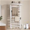 EMKE Scaldasalviette elettrico da bagno, 1000 x 500 mm, intelligente a temperatura costante, scaldasalviette elettrico con ripiano, Right 280 W, bianco