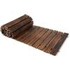 Icoget Vialetto da giardino arrotolabile in legno, 2,4 m, resistente alle intemperie, con superficie antiscivolo, sentiero rustico per patio, spiaggia, festa di nozze, dritto