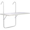 HI Balkon-Klapptisch Weiß 60 × 40 × 1,2 cm