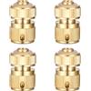 Zocipro 4Pcs 1/2" Adattatore in Ottone per Rubinetto, Connettore Rapido per Tubo da Giardino, Connettori per Tubi Flessibili, Adattatore per Rubinetto da Giardino Espandibile