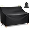 KUOGAS Copertura Divano Esterno 3 posti, Copertura panca da giardino in tessuto Oxford impermeabile, Copri panchina da esterno per sedie da giardino, mobili da esterno（163 x 66 x 89 cm）