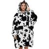 Viviland Felpa con cappuccio oversize super morbida, calda e confortevole, pullover gigante con grande tasca frontale, regalo per donne, uomini, adolescenti, stampa mucca