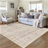PureCozy Tappeto Lavabile Beige per Soggiorno 140x200cm, Vintage per Living Room, a Pelo Corto, Antiscivolo, Morbido, Stile Boho Retro per Cucina, Camera da Letto, Sala da Pranzo