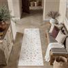 PureCozy Tappeto Corridoio Grigio Tappeti 60x180cm Cucina Antiscivolo Lavabile in Lavatrice Moderno Floreale Tapette Camera da Letto Scendiletto Cameretta Ufficio Pelo Corto Lungo Carpet