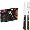 Tramontina Set Posate Carne/BBQ in Acciaio Inox con Manici in Legno Polywood 12 pezzi
