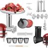 CHEERLINK Tritacarne e trituratore per frullatore KitchenAid, frullatore per accessori Kitchenaid con 3 fermasale, 3 lame abrasive, 4 grattugie, 4 dischi abrasivi e spremiagrumi