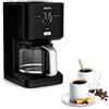 Tefal - Smart N Light CM6008, Caffettiera con filtro, capacità 1,25 l, testina di estrazione extra-large, programmabile 24 h, funzione aroma, spegnimento automatico in 30 minuti, anti goccia