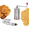 Satre Online and Marketing Acciaio inossidabile Pasta Maker,Acciaio inossidabile Sev Maker,Acciaio inossidabile Murukulu con 6 diversi Jali,Argento