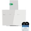 KKT KOLBE TRIO6025W - Cappa aspirante da 60 cm, 782 cbm/h, cappe da parete senza testa, colore bianco, vetro, controllo gestuale, funzionamento SensorTouch, illuminazione a LED