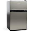 KLARSTEIN Big Daddy Cool - Frigorifero e Freezer Combinati, Frigorifero Combinato, ECOExcellence System, 2 Ripiani in Vetro di Sicurezza, Frigo da 61 L e Freezer da 25 L, 86 L, Argento
