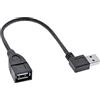 InLine 34602R Smart USB 2.0 - Prolunga angolata, maschio/femmina, tipo A, 0,2 m, colore: Nero