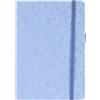 Idena 11367 - Taccuino A5, floreale in blu, 80 pagine a quadretti, 80 g/m², con elastico e passante per penna, FSC-Mix