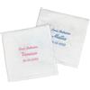 Handmade Crociedelizie, fazzoletto battesimo asciugamano battesimale ricamato tessuto cotone personalizzato ricamo iniziali nome frase idea regalo