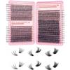 DAFNE 720 Pezzi Ciglia Finte Extension Ciglia, 30-40-50D Curl Ciglia Finte Ciuffetti per Estendere le Ciglias a Casa Eyelashes Naturali per Ragazze e Donne Principianti (8-16mm Mix)