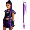 UEAVOID Treccia Lunga Viola per Bambina 1 Pezzo, treccia bambina, Extension Capelli Finti A Clip Fibra Sintetica, Accessorio Costume Festa Halloween Carnevale Cosplay