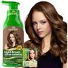 Herbishh Shampoo Colorante per Capelli Grigi - Colora in Pochi Minuti - Colore a Lunga Durata - 500 Ml - 3 in 1 Senza Ammoniaca (Castano Chiaro)