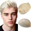 Mprosthesis PU Pelle Toupee Per Uomini Parrucche 10x8 Toupee Uomo Capelli Umani Sistema di Sostituzione 0,04mm Pelle Finta Protesi Capelli Uomo Patch Unità Impianto per Uomini (#613)