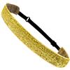 GreatRise 3 fasce per capelli sportivi con brillantini, sottili, regolabili, per adulti e bambini, elastiche, antiscivolo, per yoga, corsa, oro