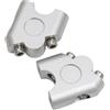 Generico Riser Regolabile Staffa Riser Per Manubrio Moto Per Suzuki V-Strom 250 VSTROM 650 Gladius SV650 Bandit DL650 DL1000, 7/8 - 22 Mm, Con Rialzo(Argento)
