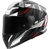 LS2, Casco Moto Integrale VECTOR II CARBON SAVAGE White Red Grey, XXL