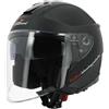Generico Scotland Casco Jet Valico, Nero Opaco, con Visiera Protettiva