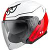 Berik OF669 Casco Vidos Jet, bianco/rosso/nero, L