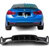 EU AUTO PARTS LTD RICAMBI AUTO UE COMPATIBILI PER BMW SERIE 4 F32 F33 F36 M SPORT DIFFUSORE PARAURTI POSTERIORE NERO LUCIDO 2013-2020