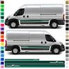 Auto-Dress AutoDress® - Set di strisce adesive laterali per Fiat Ducato, colore a scelta, motivo: furgone (nero lucido, lungo passaruota)