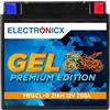 Electronicx YB16CL-B GEL Batteria Moto 12V 21Ah 280A - Starter sigillato, senza manutenzione, compatto e potente - per moto, scooter, ATV, quad, jetski, motoslitte, trattorini - 175×100×174 mm
