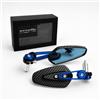 Esselle Parts Coppia Specchietti Retrovisori Manubrio Moto Carbon e Blu Nero Scooter