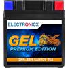 Electronicx Batteria moto GEL 12N5.5-3B 12V 5,5Ah 75A CCA - Tecnologia VRLA sigillata, senza manutenzione, potente e compatta (118×58,4×129 mm) - Ideale per scooter e moto