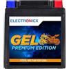 Electronicx Batteria moto GEL YTX7L-BS - 12V 7Ah 120A - Starter senza manutenzione, compatto, resistente alle vibrazioni, sigillato e a prova di perdite - per scooter, ciclomotori e ATV