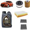 OP Kit tagliando 4 filtri + 5L olio 5W-30 IPC C2 compatibile con Peugeot 208 i 1.5 BLUEHDI 100 Gasolio 2018-2019